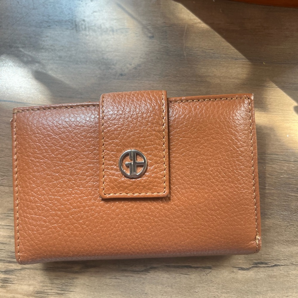 Giani Bernini Framed Indexer Leather Wallet Silver Hardware